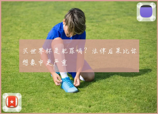 买世界杯是犯罪吗？法律后果比你想象中更严重